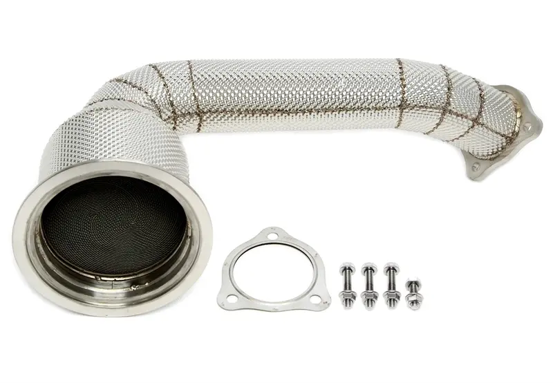TA Technix Downpipe mit Hitzeschild und Katalysator / Vorkatersatzrohr passend für Porsche Panamera /4 3.0T Typ 971