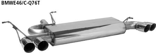 Bastuck Sportauspuff BMW 325ti E46 2x76mm schräg kaufen