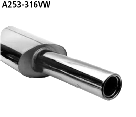 Bastuck Sportauspuff für Volkswagen (VW) Golf 3 1x90mm, gerade