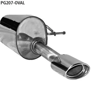 Bastuck Sportauspuff für Peugeot 207 120x80mm, oval