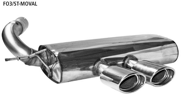 Bastuck Sportauspuff für Ford Focus III Typ DYB (Schrägheck) 2x120x80mm, oval Ausgang mittig