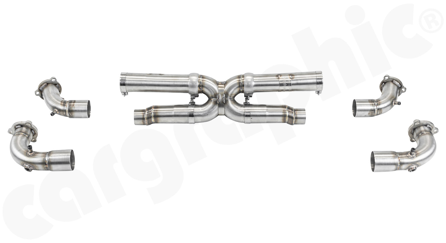 CARGRAPHIC Katalysator Ersatzrohrsatz X-Pipe für Porsche 997.1 Carrera 2/4 S 3,6L 3,8L