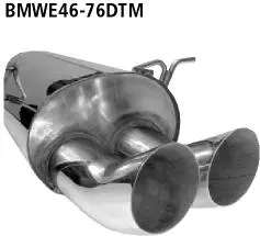 Bastuck Sportauspuff für BMW 316i Typ E46 (Limousine) 2x76mm, DTM-Style