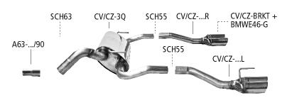 Bastuck Sportauspuff für Chevrolet Cruze Typ KL1J Limousine 2x 1x90mm, gerade Bastuck Sportauspuff für Chevrolet Cruze KL1J kaufen