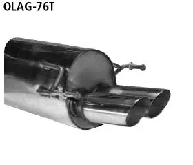 Bastuck Sportauspuff für Opel Astra G CC/Fließheck 2x76mm, abgeschrägt