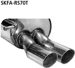 Bastuck Sportauspuff für Seat Ibiza Typ 6L für Fahrzeuge mit originalem Heckschürzenausschnitt 2x70mm, abgeschrägt Bastuck Sportauspuff Seat Ibiza 6L 2x70mm kaufen