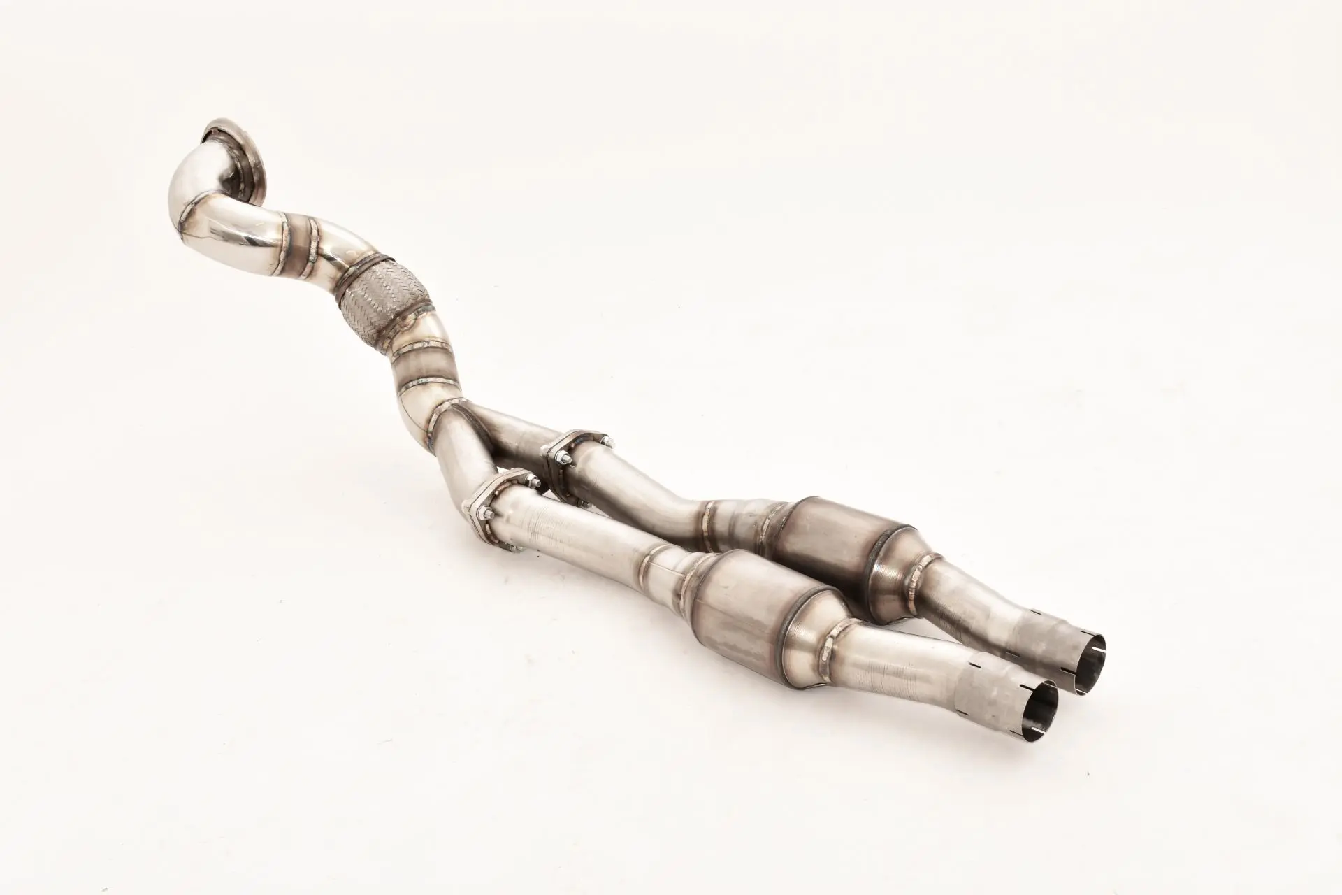 Friedrich Motorsport 1x90mm / 2x70mm Downpipe mit 200 Zellen Sport-Kat. Audi RS3 8V Sportback Quattro 