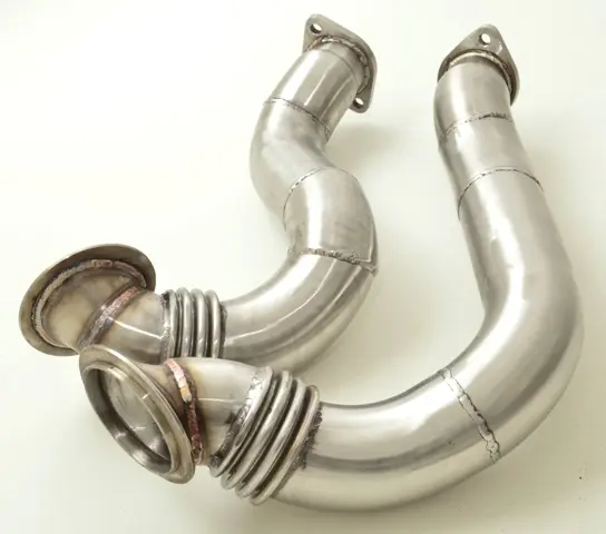 Friedrich Motorsport 2x70mm Downpipe-Satz ohne 200 Zellen Sport-Kat. Edelstahl