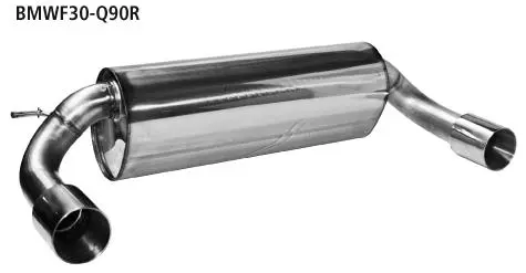 Bastuck Sportauspuff für BMW 330d Typ F30 (Limousine) 2x 1x90mm, gerade Race-Look
