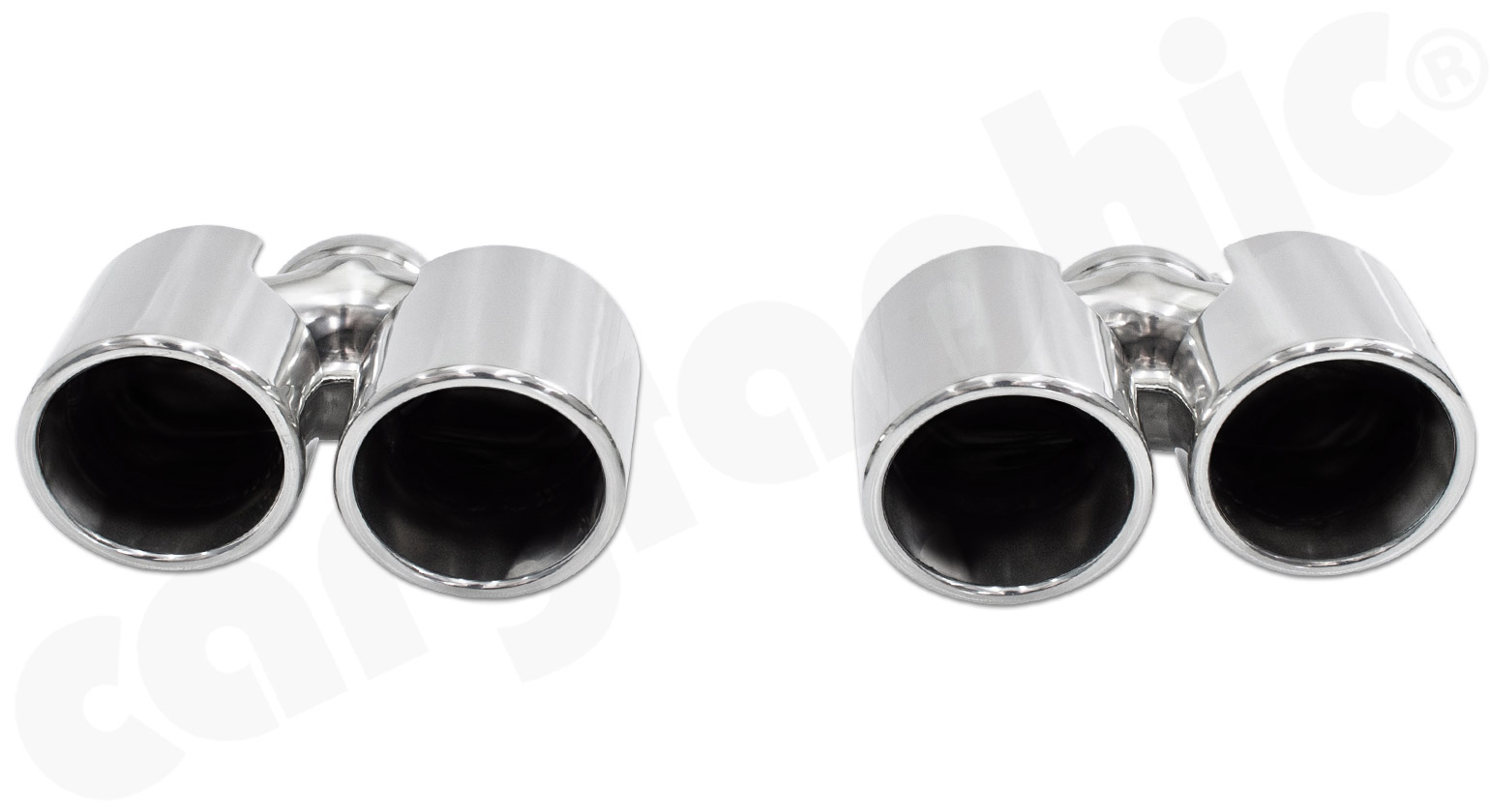 CARGRAPHIC Doppel Sport Endrohre für Cargraphic-Schalldämpfer für Porsche 997 Carrera 2/4 3,6L 3,8L 