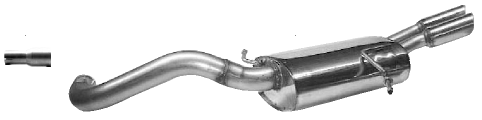 Bastuck Sportauspuff VW Lupo 2x63mm mittig 