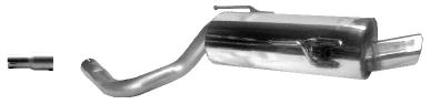 Bastuck Sportauspuff Peugeot 206 1x90mm