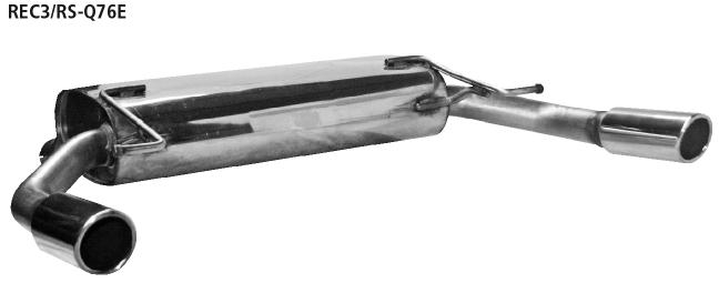 Bastuck Sportauspuff für Renault Clio III Typ R nicht für Facelift Modelle ab Mitte 2009 2x 1x76mm, 20° schräg geschnitten Bastuck Sportauspuff für Renault Clio III kaufen