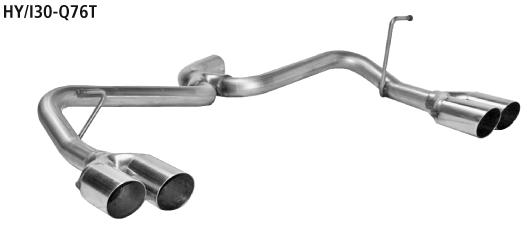 Bastuck Sportauspuff Hyundai i30 FD 2x76mm schräg