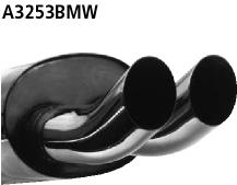 Bastuck Sportauspuff für BMW 325i Typ E36 (Cabrio) 2x76mm, DTM-Style
