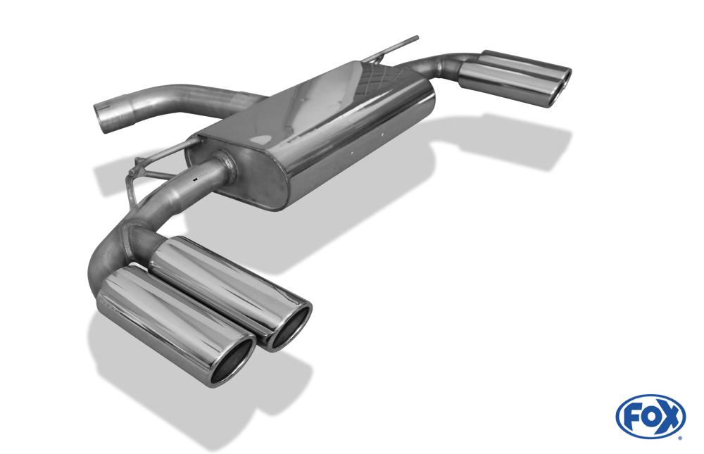 Bastuck Sportauspuff für Audi A3 Typ 8V (Sportback) 2x76mm, 20° schräg geschnitten