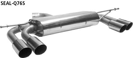 Bastuck Sportauspuff für Seat Leon Typ 1P 2x 2x76mm, 20° schräg geschnitten