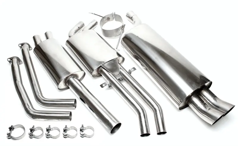 TA Technix Edelstahlanlage 2x76mm DTM passend für BMW 3er Serie E46 320i/Ci/323i/Ci/328i/Ci