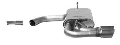 Bastuck Sportauspuff für Audi A3 Typ 8V (Sportback) 2x76mm, mit Lippe 20° schräg geschnitten 