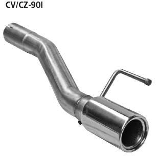 Bastuck Sportauspuff für Chevrolet Cruze 1x90mm