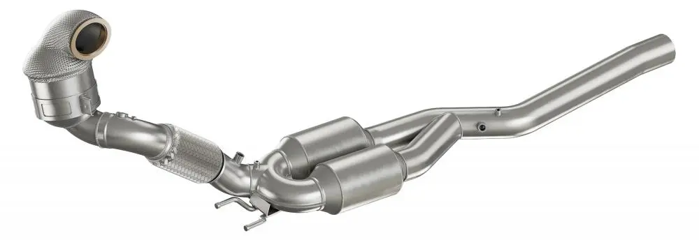 HJS 76mm ECE Downpipe für VAG mit OPF