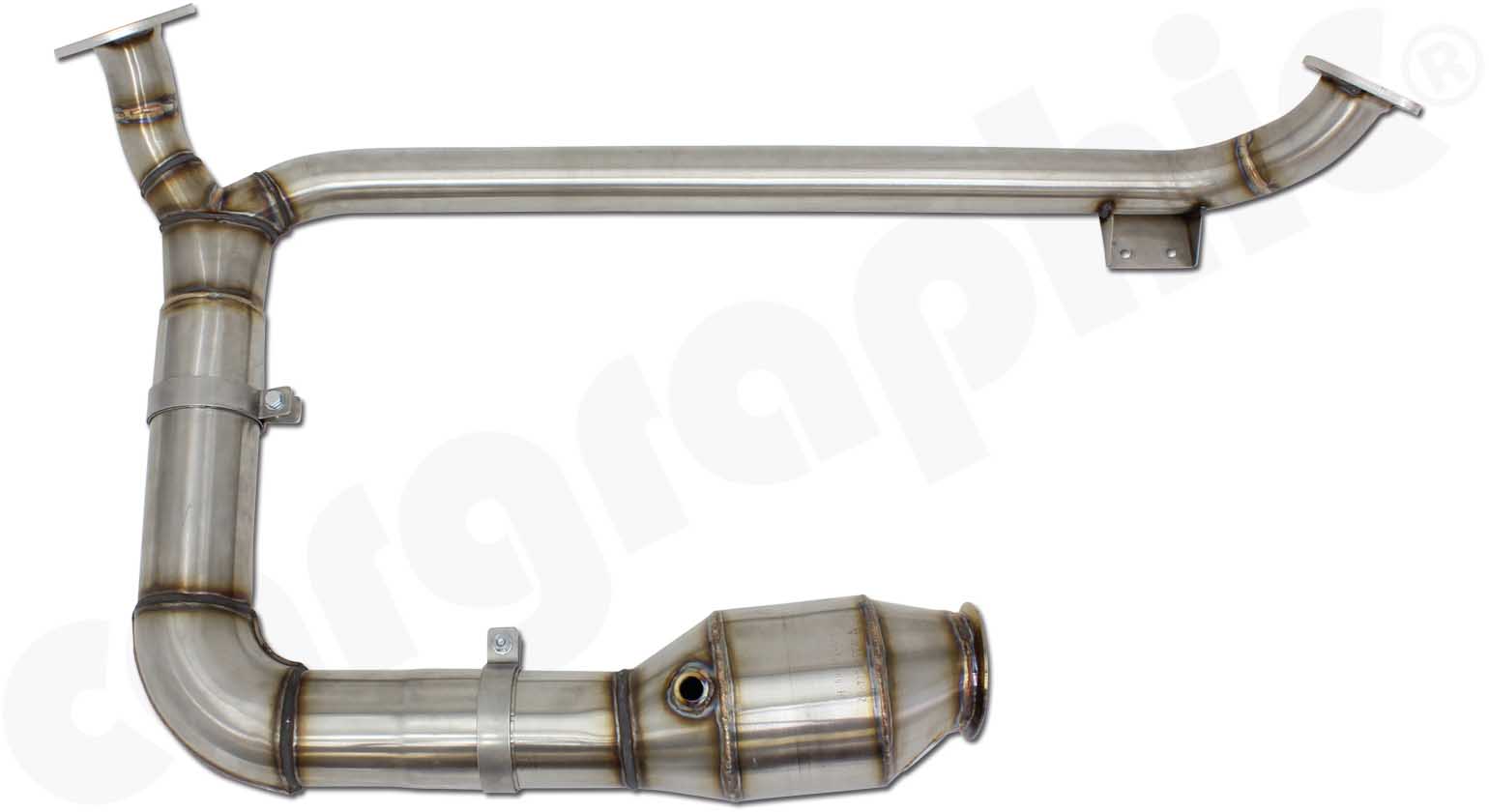 CARGRAPHIC Katalysatorersatzrohrsatz für Porsche 718 Boxster / Cayman 2,0L 2,5L