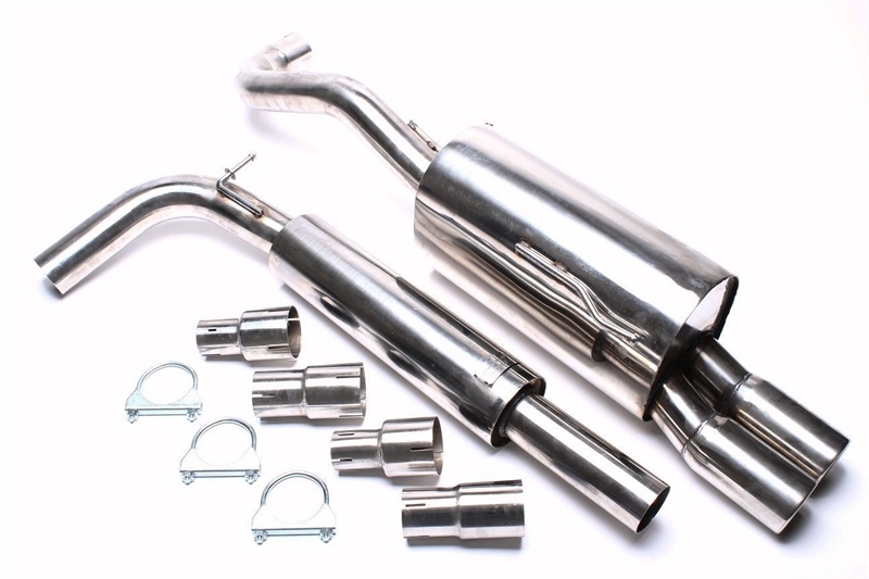  TA Tech­nix Edel­stahl­an­la­ge 2x76mm pas­send für Seat Arosa 6H, VW Lupo 6E/6X