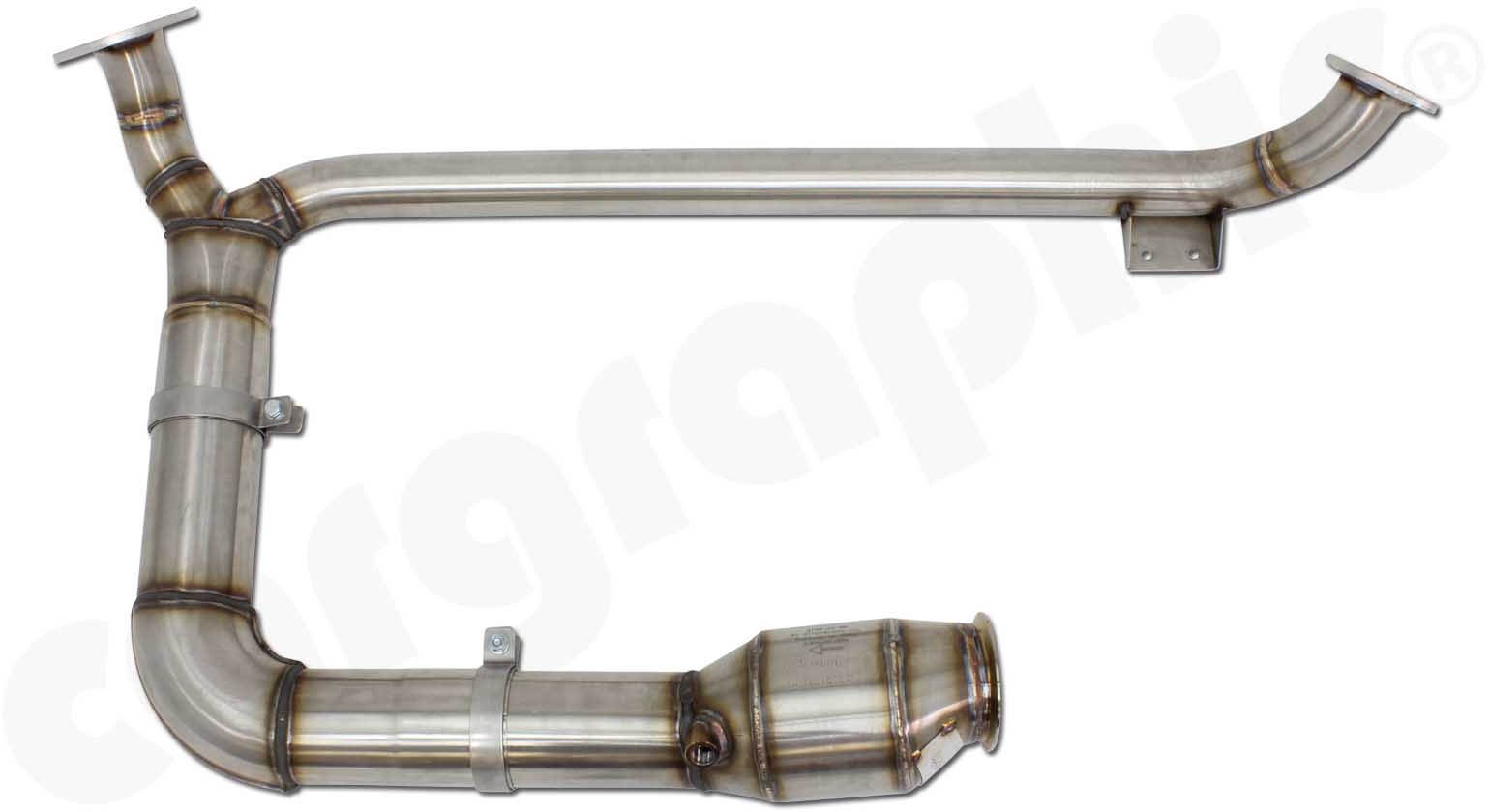 CARGRAPHIC Sportkatalysator 100 Zellen für Porsche 718 Boxster / Cayman 2,0L 2,5L