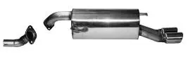 Bastuck Sportauspuff für Hyundai i20 (08-12) nur für Fahrzeuge mit serienmäßigem Vorschalldämpfer ! 2x76mm, mit Lippe 20° schräg geschnitten 