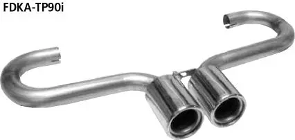 Bastuck Sportauspuff für Mazda 121 (96-03) (JASM/JBSM) mit Querschalldämpfer 2x90mm, gerade Ausgang mittig