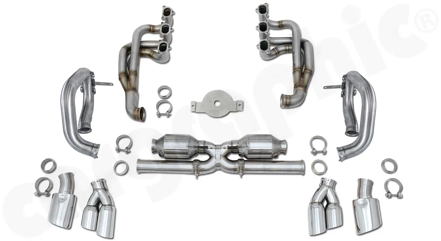 CARGRAPHIC R-Sportabgasanlage für Porsche 996.1 GT3 
