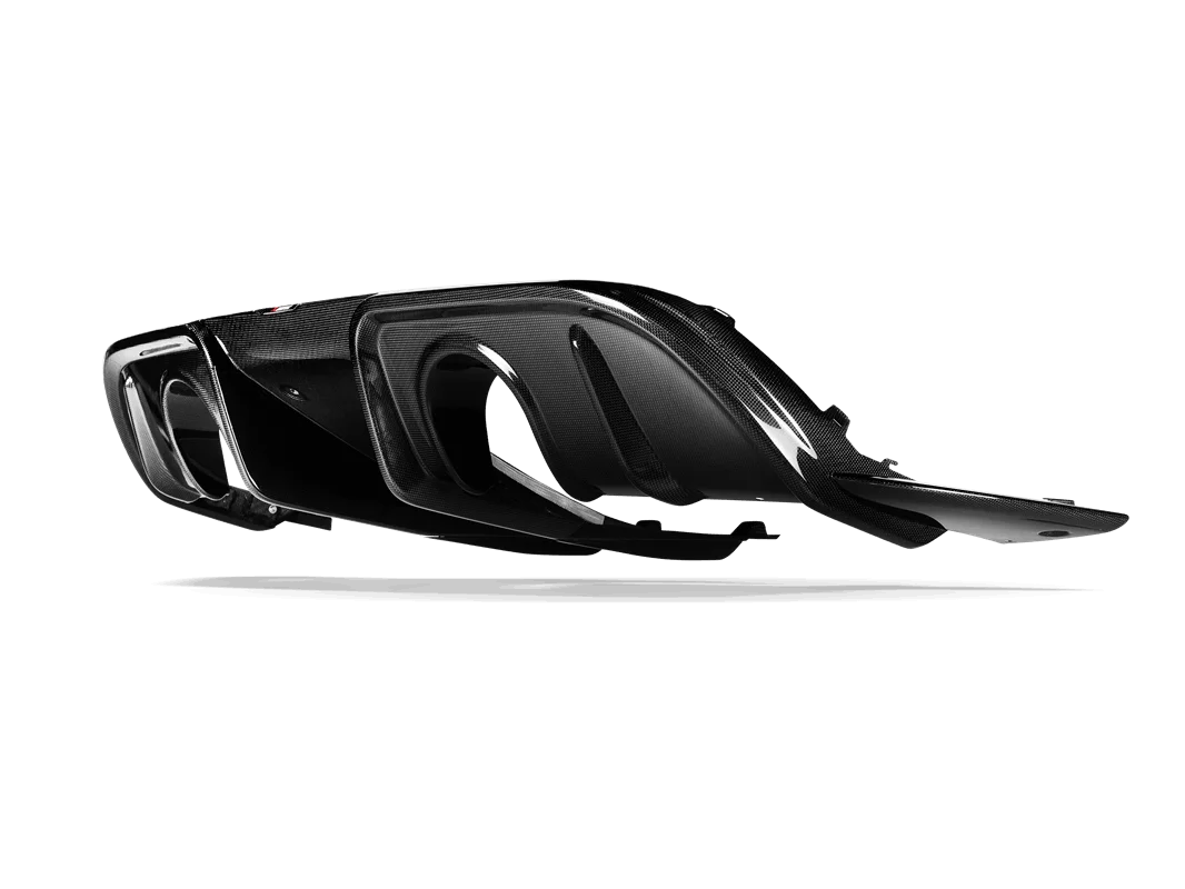 Akrapovic Rear Carbon Fiber Diffuser - High Gloss für Porsche 718 Cayman GT4 RS
