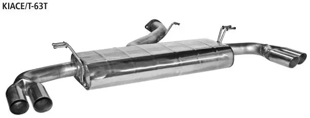 Bastuck Sportauspuff für Kia Cee d Schrägheck Typ JD 2x 2x63mm, 20° schräg geschnitten