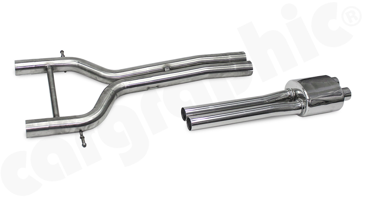 CARGRAPHIC Mittelschalldämpfer für Porsche Panamera 970 Turbo S 4,8L V8