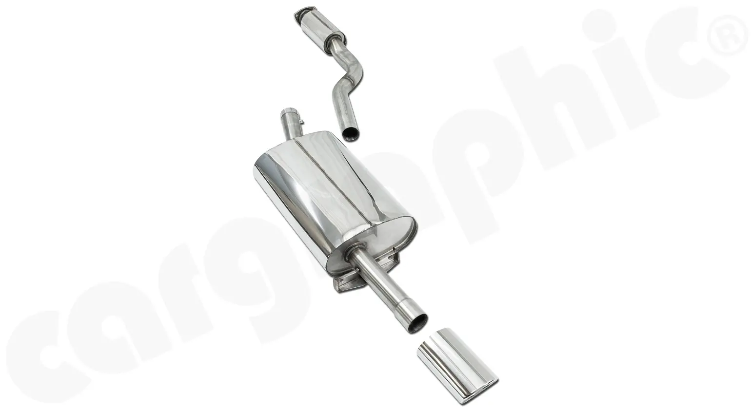 CARGRAPHIC Sport Endschalldämpfer für Porsche 944 Foto