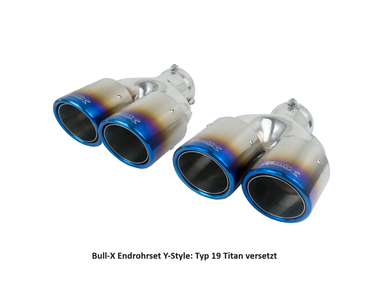 Bull-X Endrohrset Y-Style: Typ 19 Titan versetzt 4x101mm