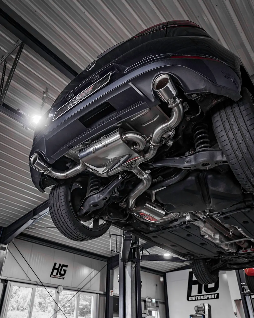 EGO-X Abgasanlage 3 Zoll für Golf 7 GTI & Leon Cupra Bild