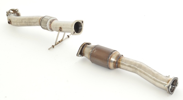 Friedrich Motorsport 76mm Downpipe mit 200 Zellen HJS Sport-Kat. Ford Focus II RS + RS 500