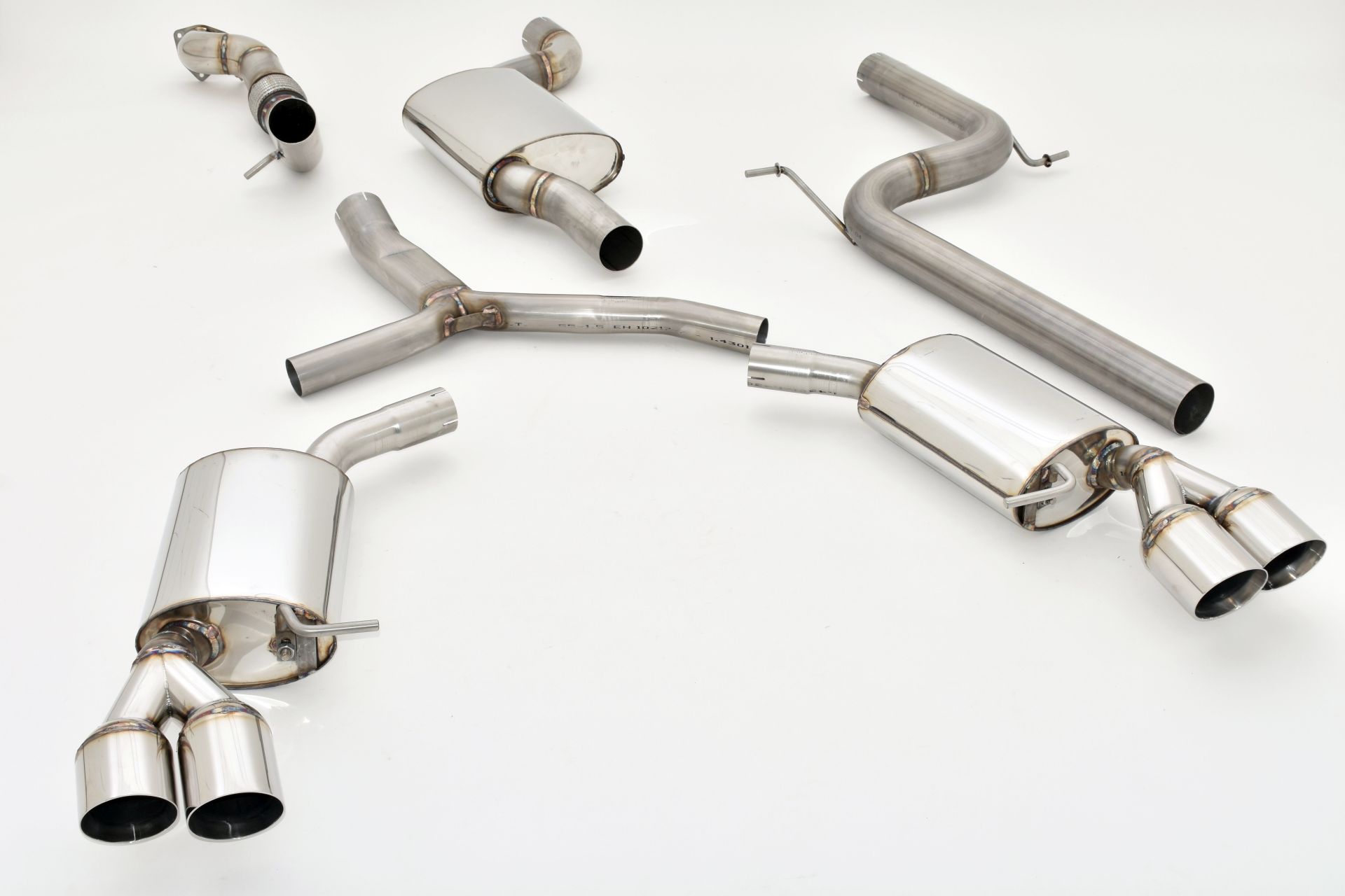 Friedrich Motorsport 76mm Duplex-Anlage Audi A4 B9 (B8/8W) Frontantrieb Friedrich Motorsport Duplex-Anlage Audi A4 B9
