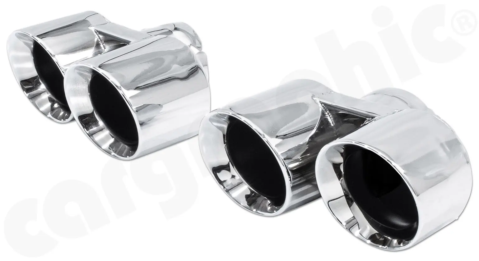 CARGRAPHIC Doppel-Endrohrsatz für Porsche 997 Turbo Bild