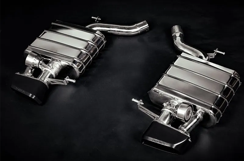 Capristo Abgasanlage ohne Gutachten für BMW 650i F12/F13/F06 mit schwarzen Alu-Endrohren