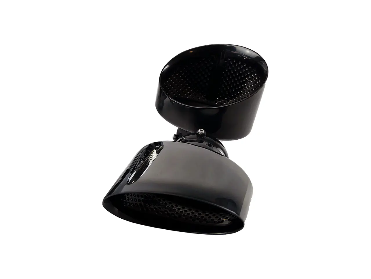 Bull-X Endrohrset: Typ 22 Edelstahl oval schwarz 170x110