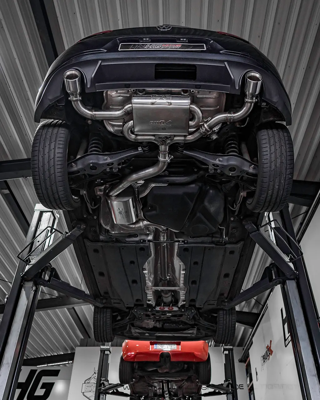 EGO-X Abgasanlage 3 Zoll für Golf 7 GTI & Leon Cupra Foto