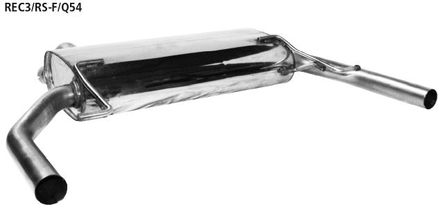 Bastuck Sportauspuff für Renault Clio III Typ R inklusive Faceliftmodelle ab Mitte 2009 2x 1x54mm, gerade (für die Serienheckschürze) Bastuck Sportauspuff Renault Clio III Typ R kaufen