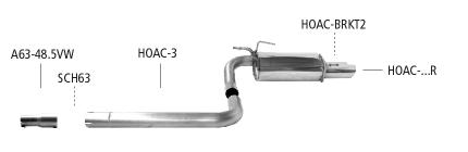 Bastuck Sportauspuff Honda Accord VII 2x76mm