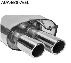 Bastuck Sportauspuff für Audi A4 Typ 8K2/B8 (Limousine) 2x76mm, mit Lippe 20° schräg geschnitten 