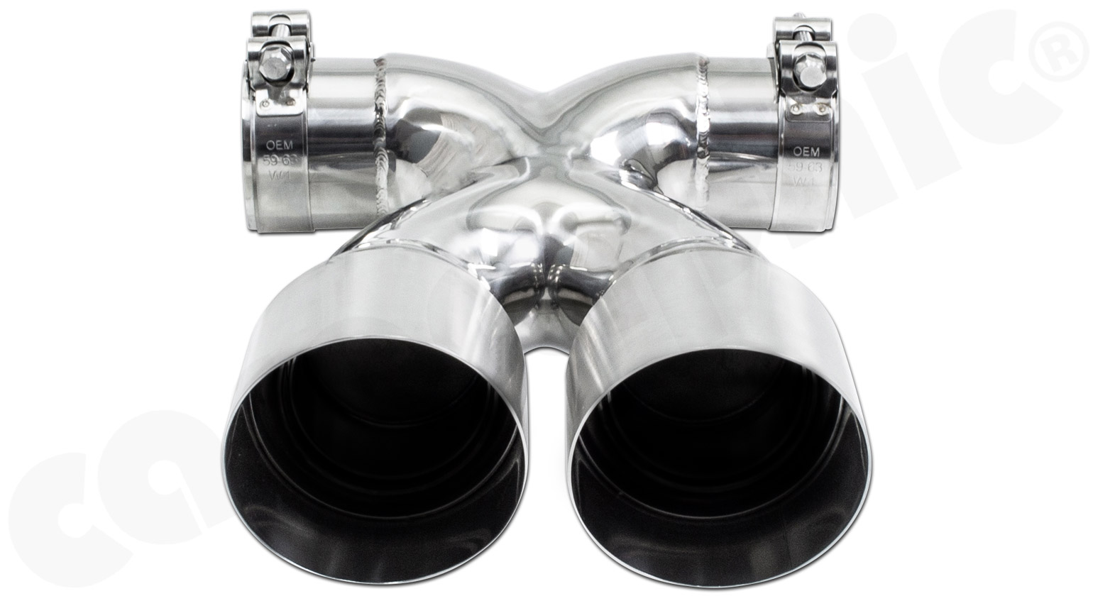 CARGRAPHIC Sport Doppel-Endrohr "X" für Porsche 981 Boxster / Cayman 2,7L 3,4L 3,8L