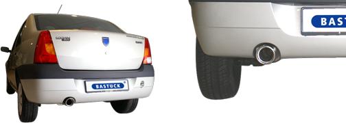 Bastuck Komplettanlage Dacia Logan 1x90mm gerade Foto