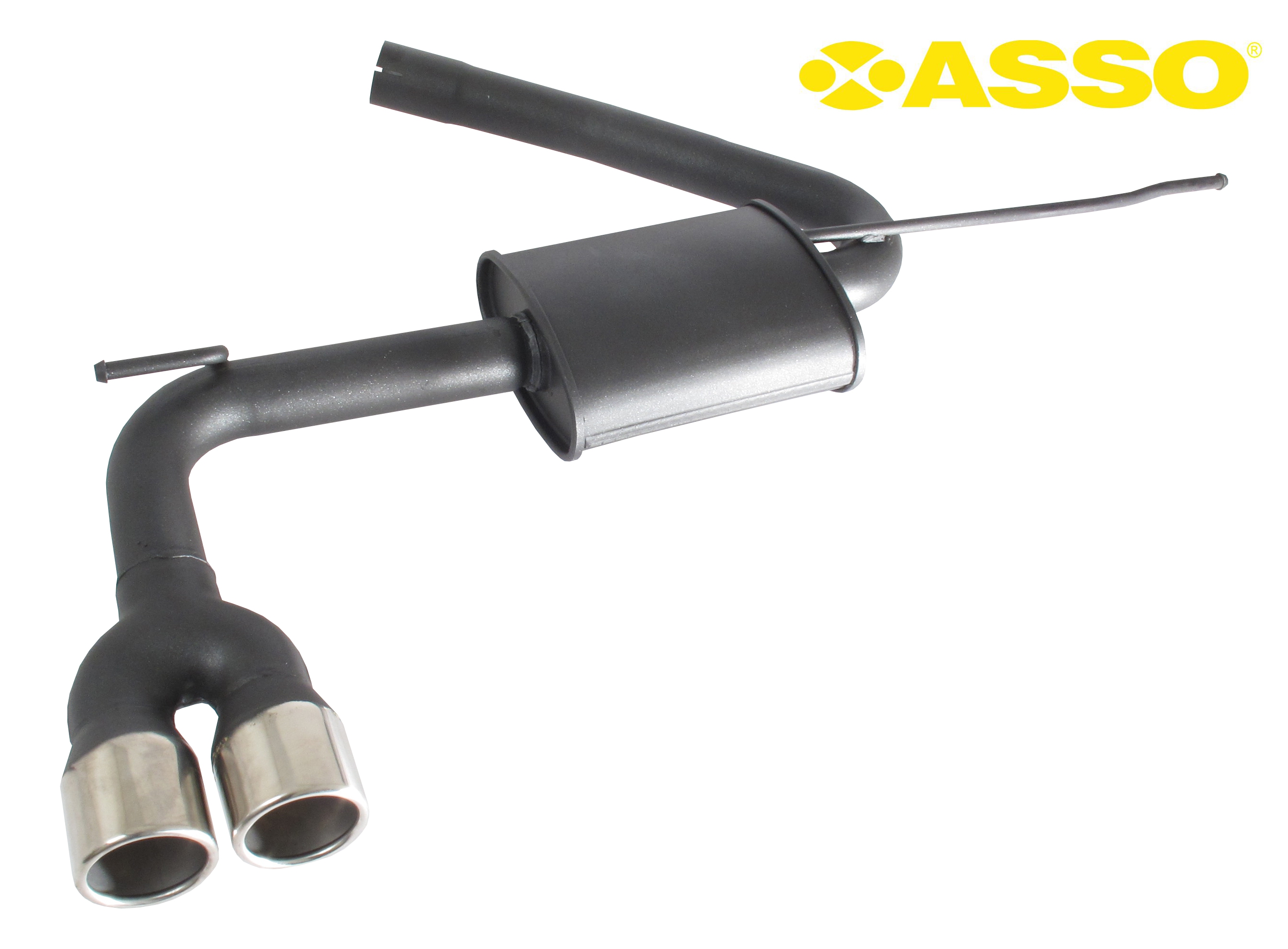ASSO Sportauspuff 2x76mm für Audi A3 8V 1.2TFSI/1.6TDI