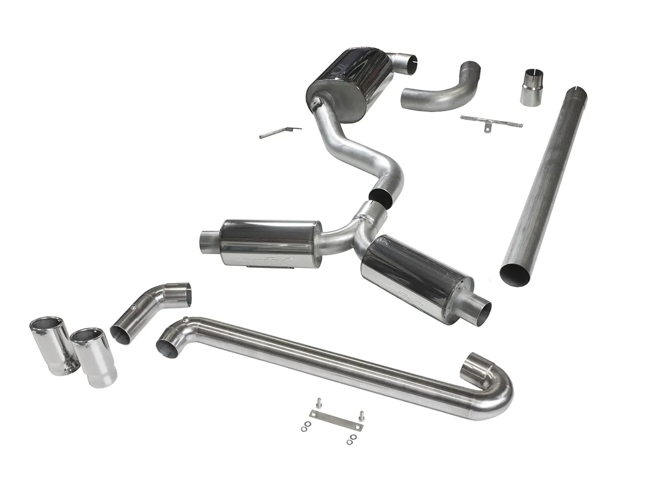  Bull-X Abgasanlage 3" Y-Style "VAG02" 1K Plattform 1.4/1.8-2.0 T(F)SI FWD (z.B. Golf 6, A3 8P) Links